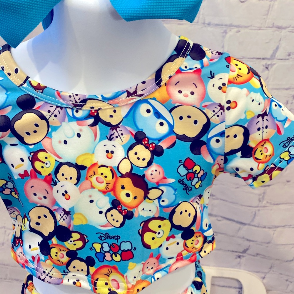 Girls Disney Character Crop Top and Skort Set - Picture 3 of 6